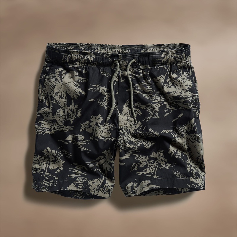 Brandlera Print Short – Black/Army Green Pigment