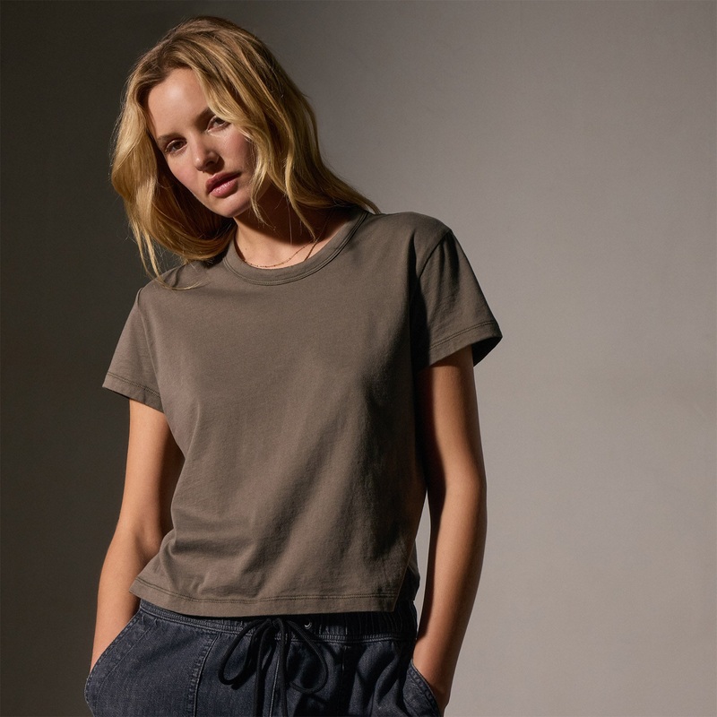 Brushed Elevated Jersey Short Sleeve Tee – Army Green