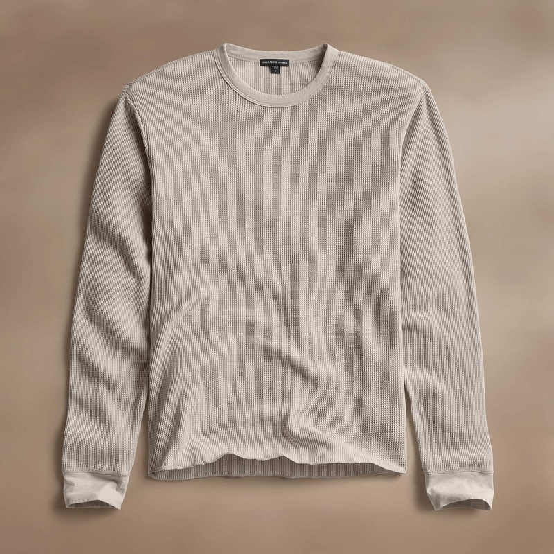 Cotton Linen Waffle Crew – Salt