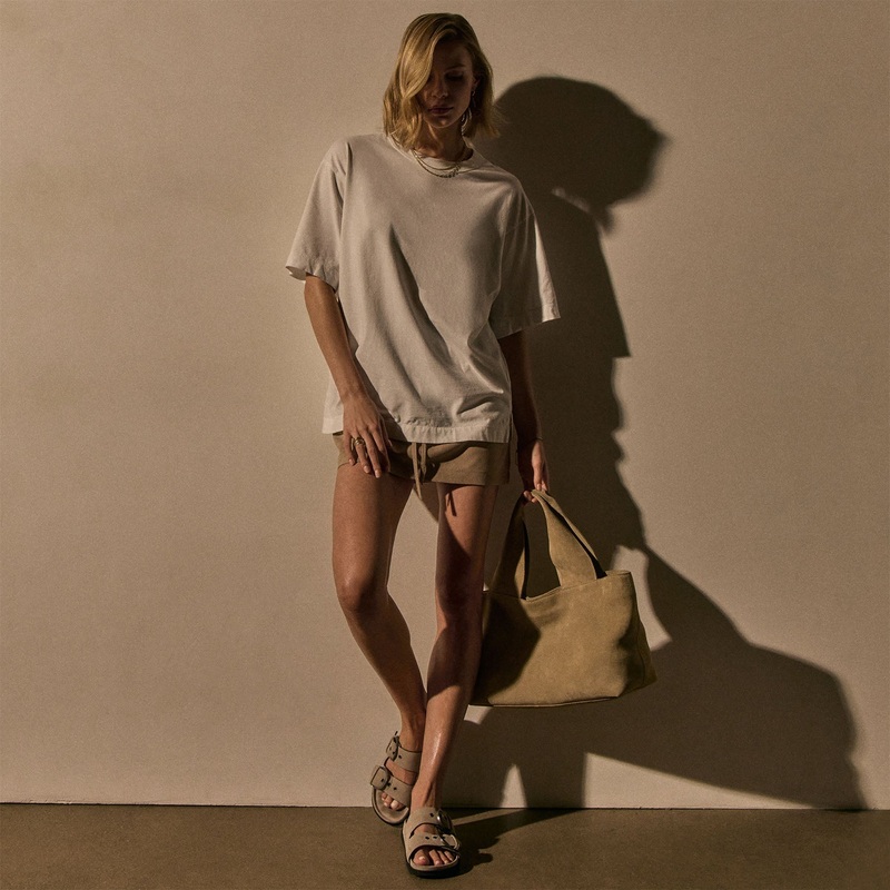 Heavy Luxe Jersey Oversized Tee – White