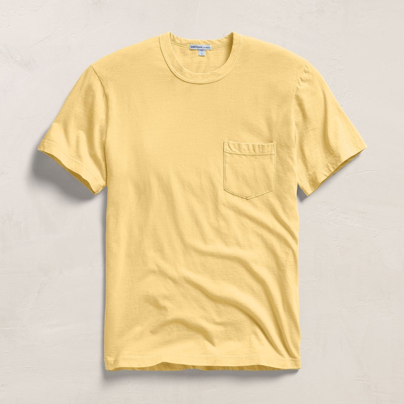 Lightweight Jersey Pocket Tee – Yellow Cake Pigment