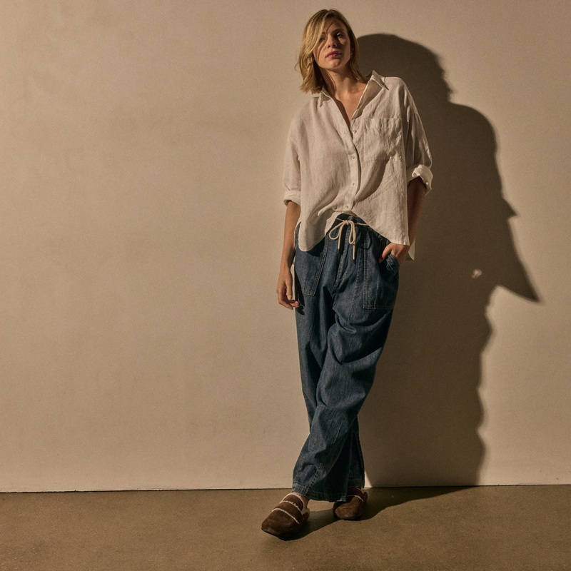 Linen Oversized Shirt – White
