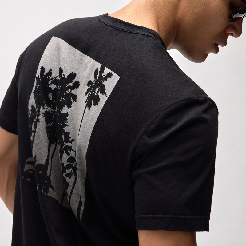 Ombr Palms Graphic Tee – Black/Grey