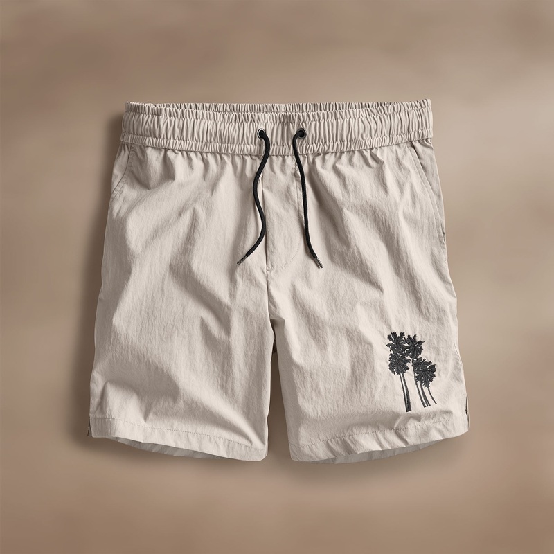 Palm Embriodered Boardshort – Salt