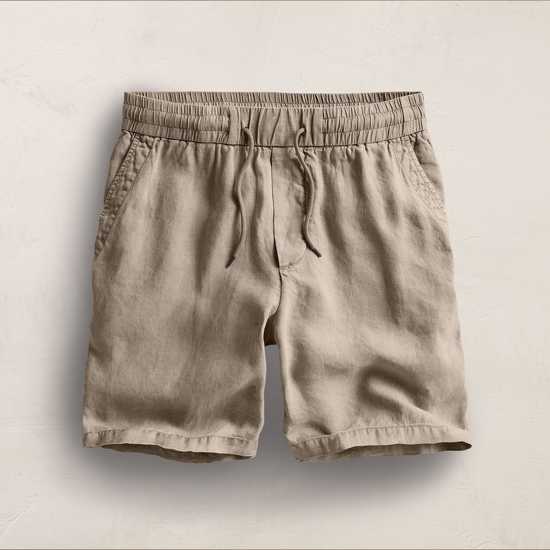Relaxed Fit Linen Short – Overcast Pigment