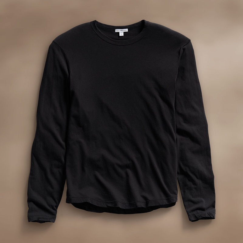 Shirttail Hem Crew – Black