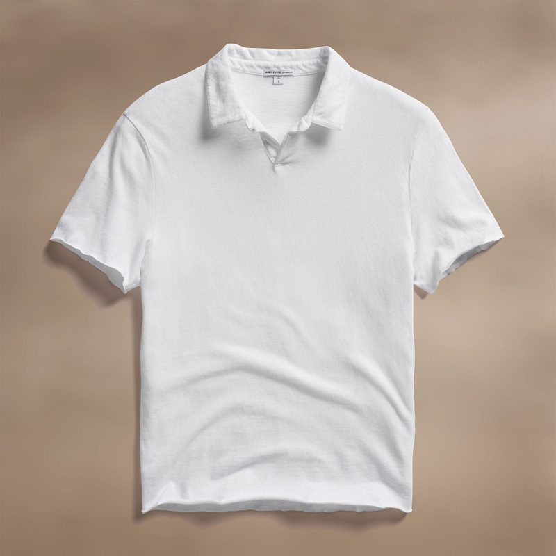 Slub Jersey Polo – White