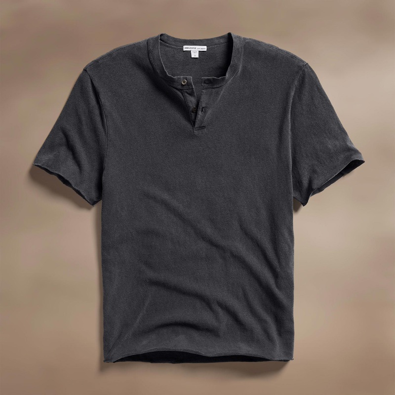 Slub Jersey Short Sleeve Henley – Magma Pigment