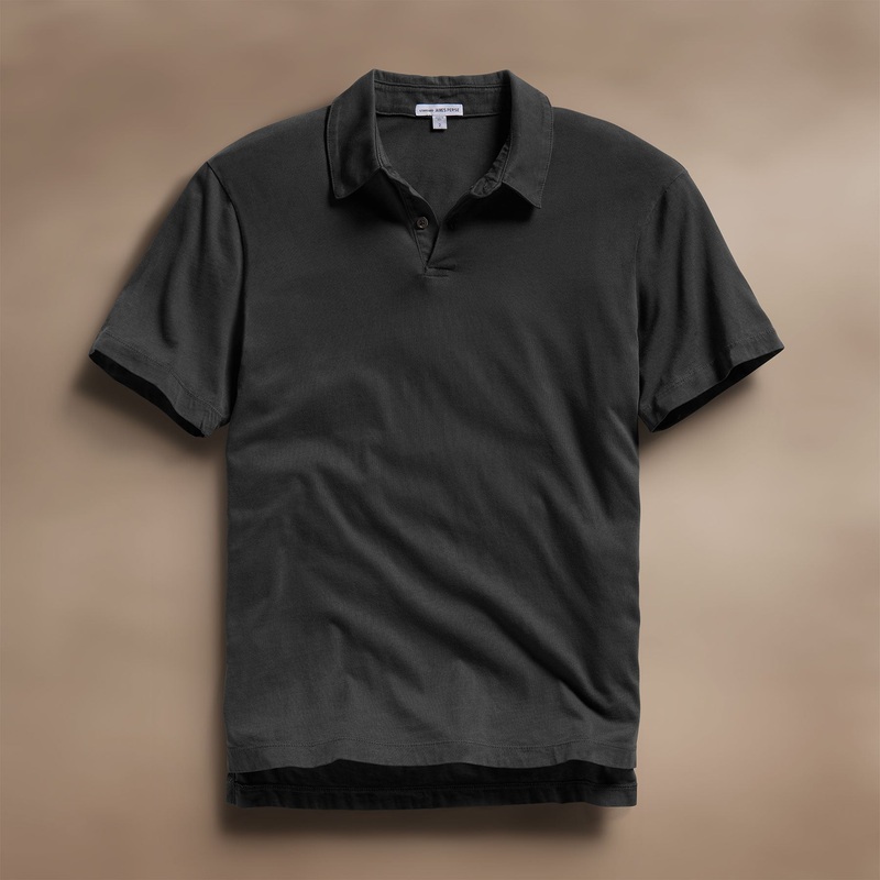 Sueded Jersey Polo – Carbon Pigment