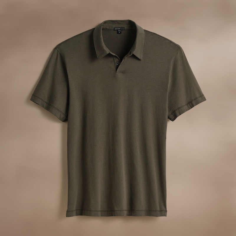 Brushed Lotus Polo – Army Green