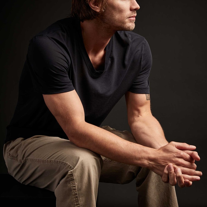 Clear Jersey V Neck – Deep