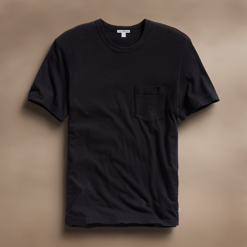 Lightweight Jersey Pocket Tee – Black