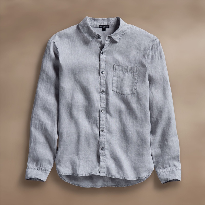 Lightweight Linen Shirt – Grey Sky Pigment