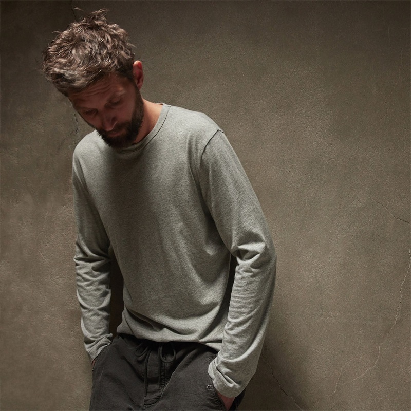 Long Sleeve Crew Neck – Heather Grey
