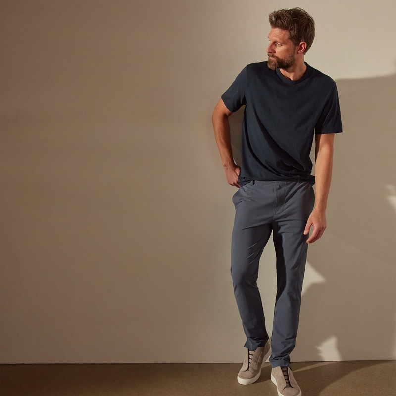 Luxe Lotus Jersey Tee – French Navy