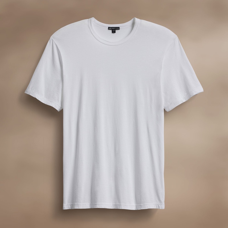 Luxe Lotus Jersey Tee – White