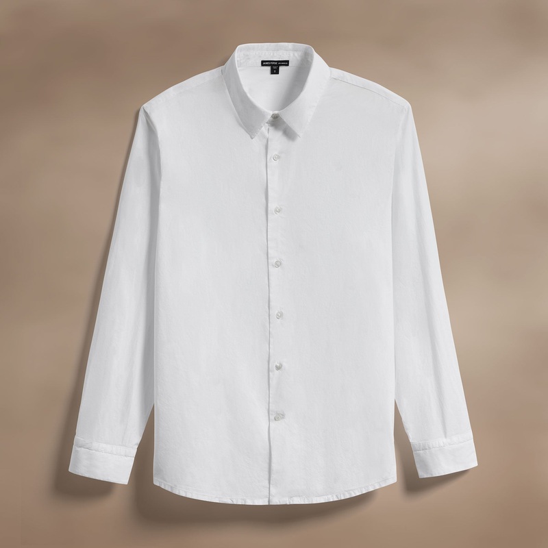 Stretch Poplin Shirt – White