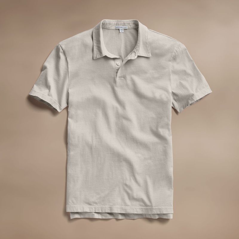 Sueded Jersey Polo – Salt Pigment