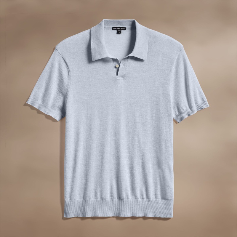 Ultrafine Cashmere Polo – Grey Sky
