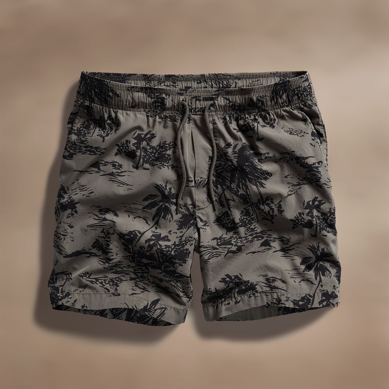 Brandlera Print Short – Army Green Pigment/Black