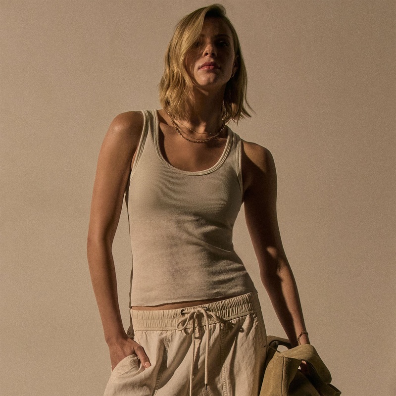 Cashmere Rib Tank – Ivory