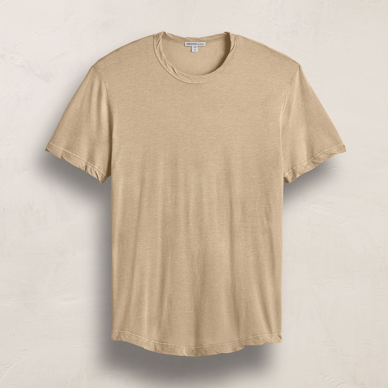 Clear Jersey Crew – Light Khaki Pigment