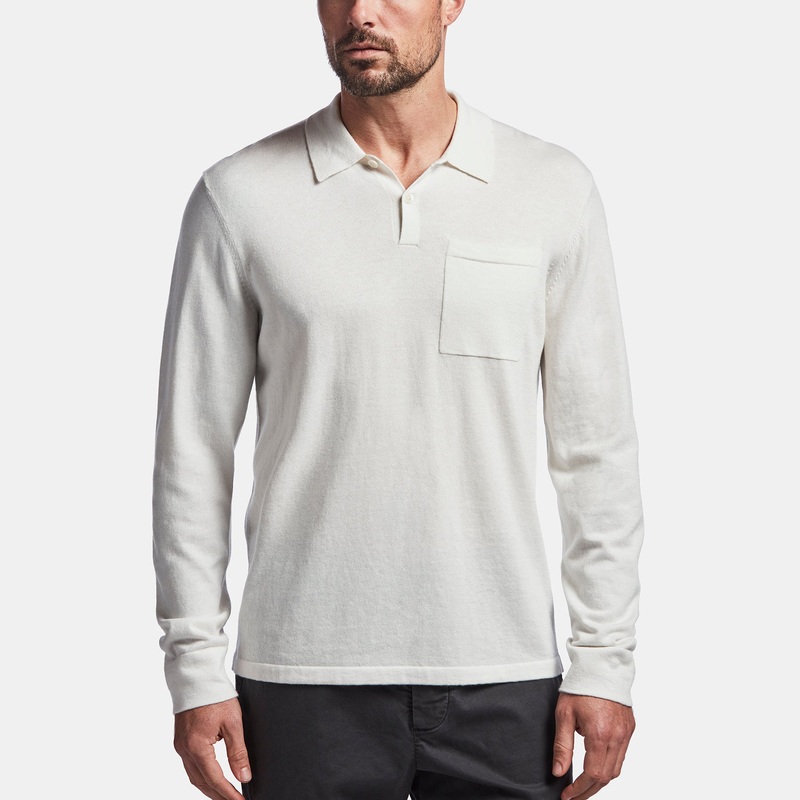 Cotton Cashmere Polo – Vintage White