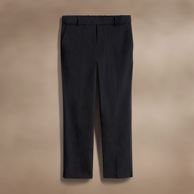Cotton Poplin Trouser – Black
