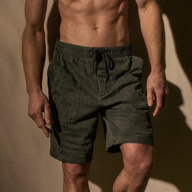 Herringbone Twill Utility Short – Granite Pigment