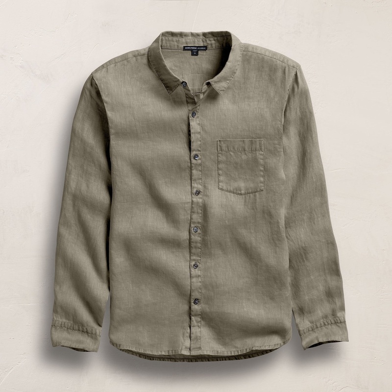 Lightweight Linen Shirt – Birch Pigment