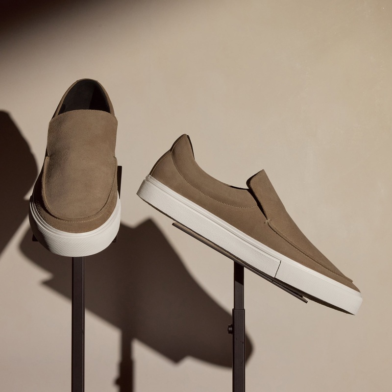 Men’s Coastal Suede Slip On – Cement
