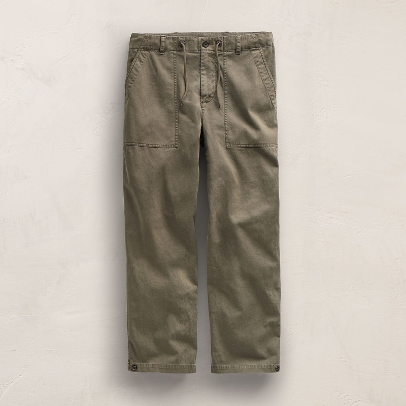 Slub Cotton Utility Flight Pant – Birch Pigment