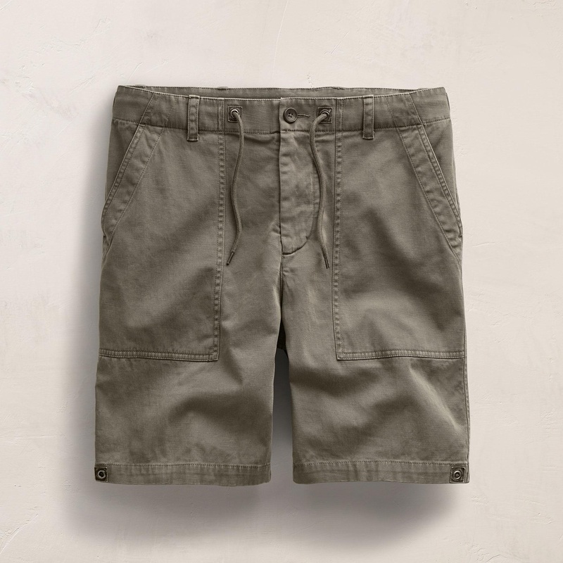 Slub Cotton Utility Flight Short – Birch Pigment
