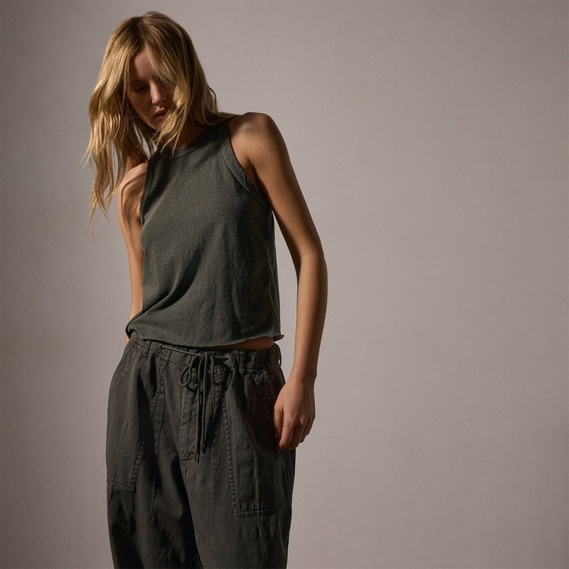 Slub Jersey Muscle Tank – Granite Pigment