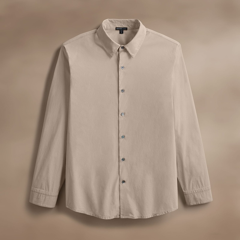 Stretch Poplin Shirt – Overcast