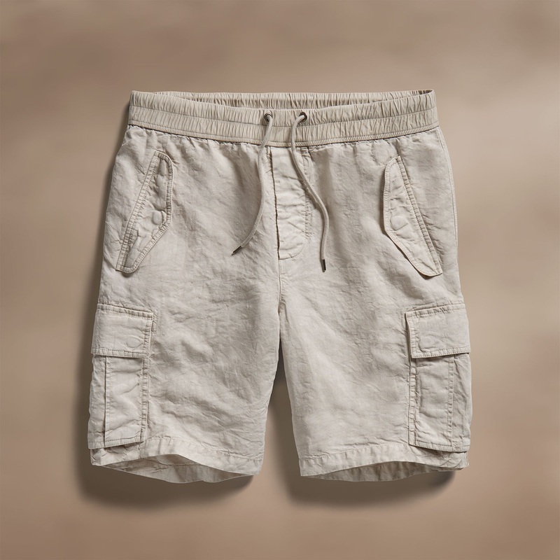 Textured Linen Flight Short – Salt Pigment