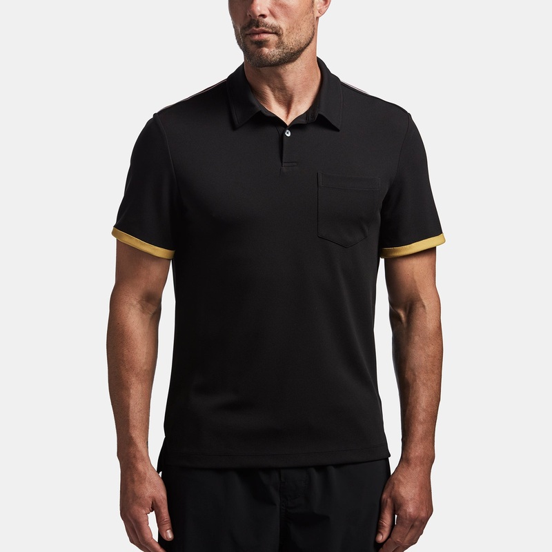 Y/OSEMITE Shoulder Stripe Performance Polo – Black