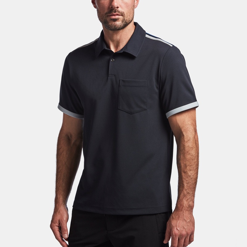Y/OSEMITE Shoulder Stripe Performance Polo – Navy