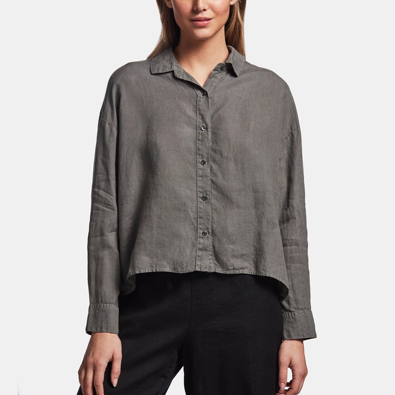 Canvas Linen Boxy Shirt – Artichoke