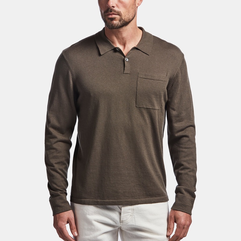 Cotton Cashmere Polo – Drab