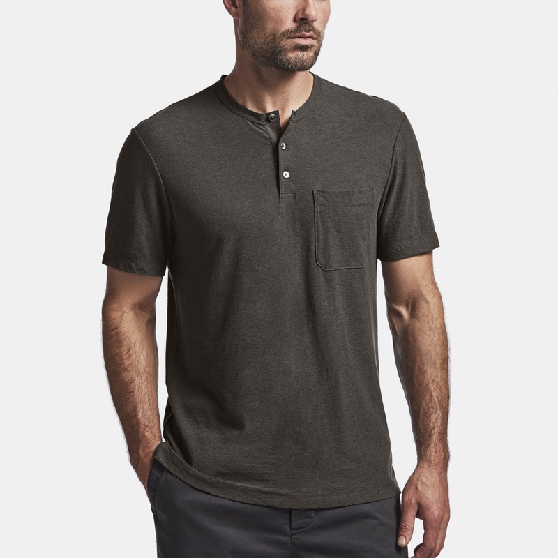 Cotton Linen Jersey Henley – Magma