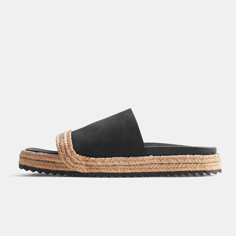 Espadrille Slide – Black