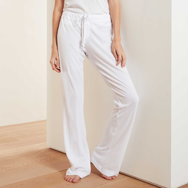 Knit Jersey Pajama Pant – White