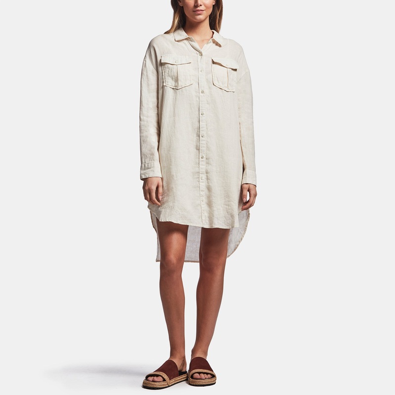 Linen Military Shirt Dress – Calico