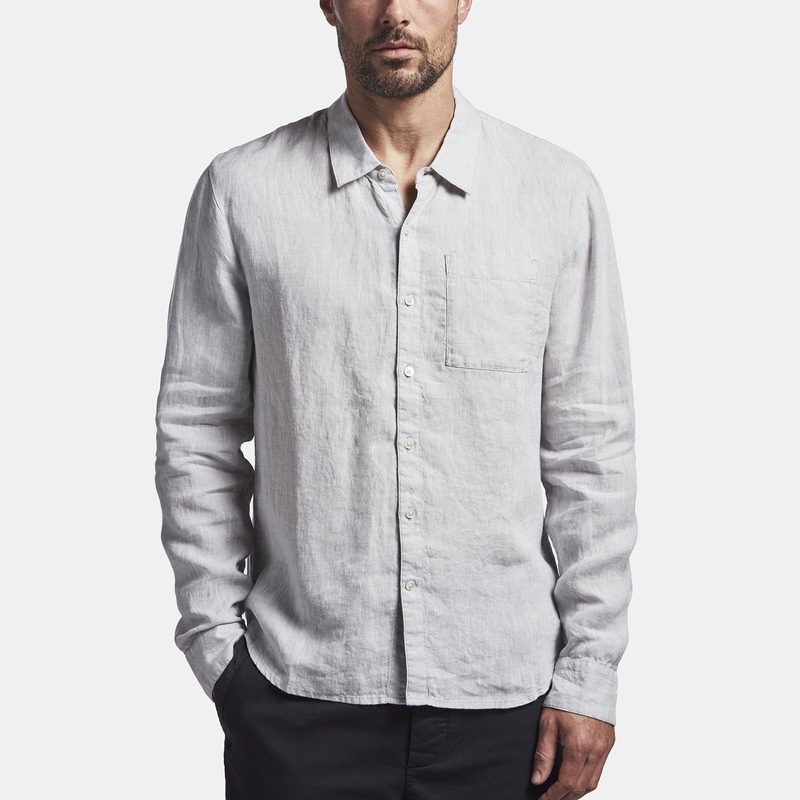 Long Sleeve Linen Pocket Shirt – Feather
