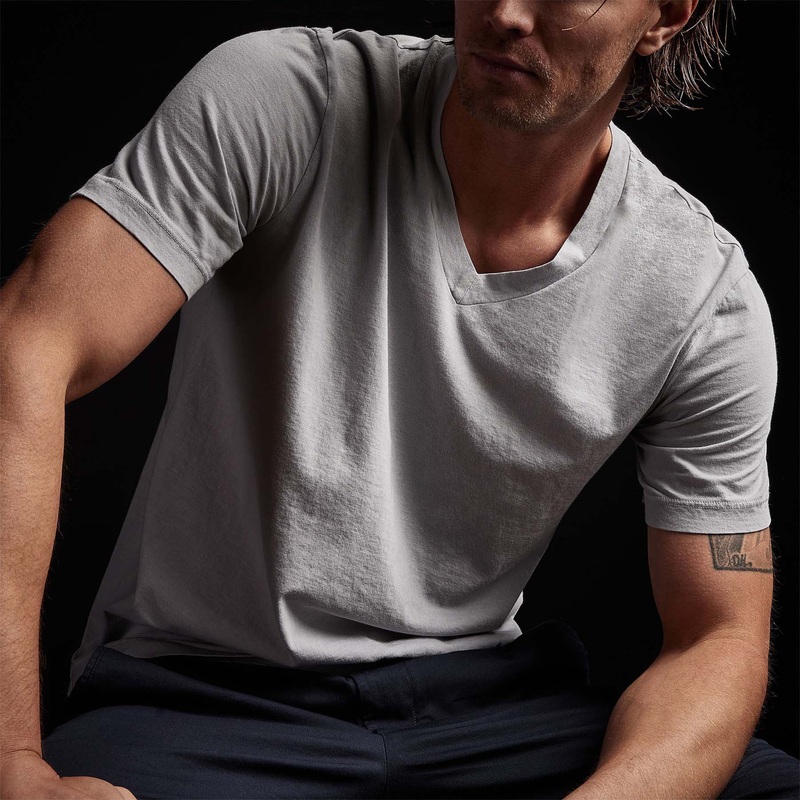 Short Sleeve V Neck – Arctic Pigment