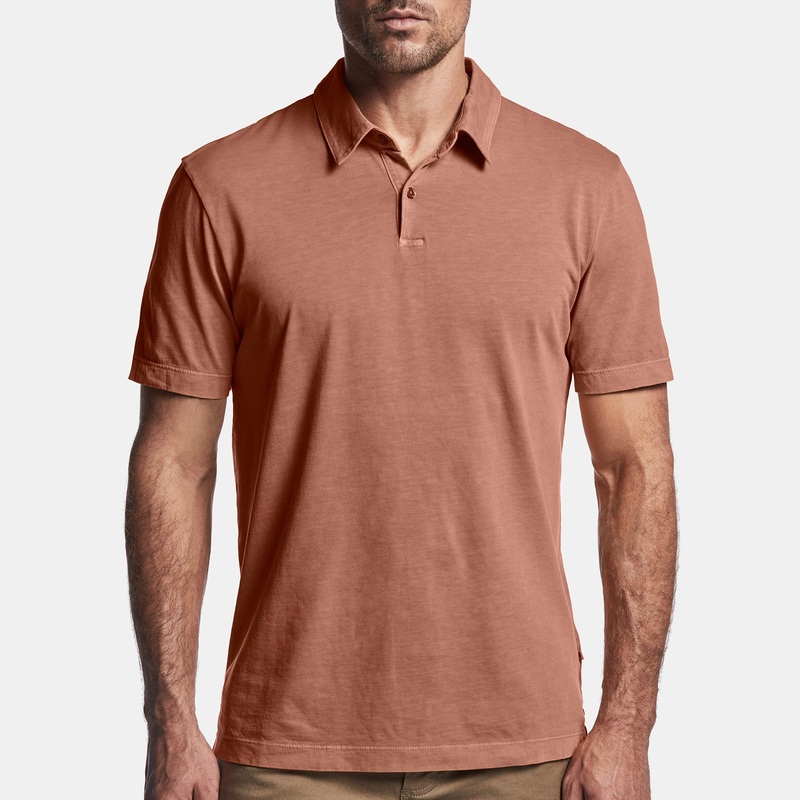 Sueded Jersey Polo – Rose Tea Pigment
