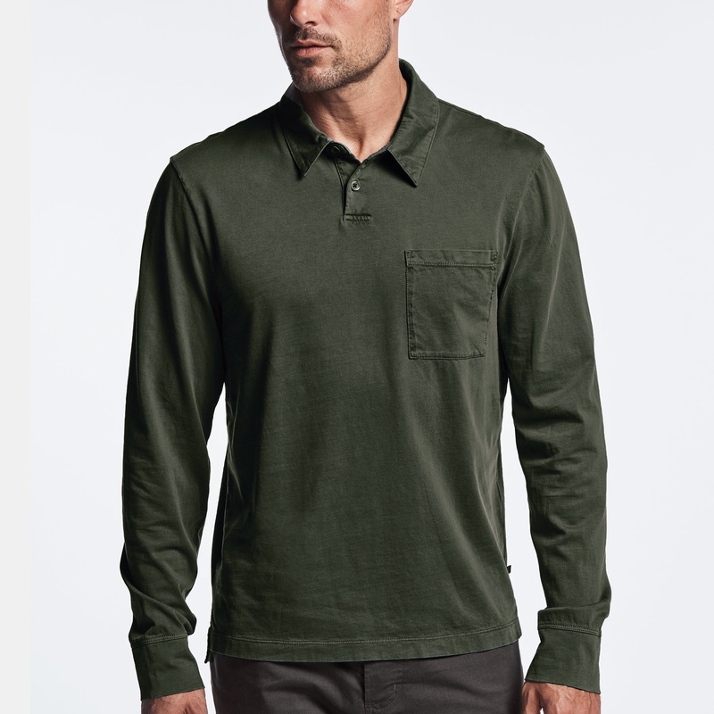 Sueded Jersey Rugby Polo – Marsh Pigment