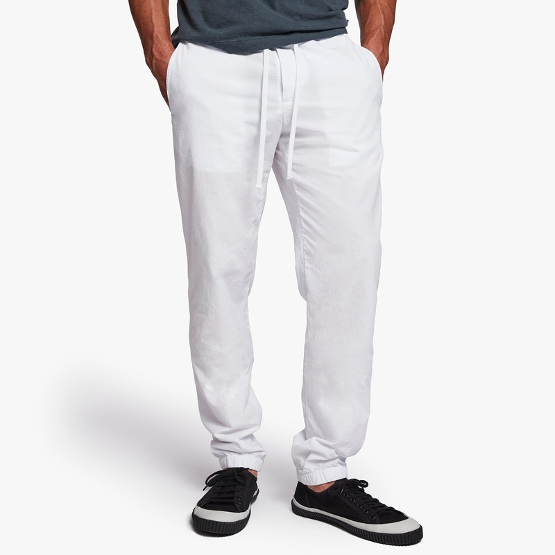 Twisted Seam Poplin Pant – White