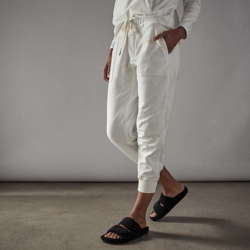 Brushed Terry Pocket Pant – Everest White
